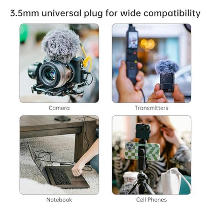 Lavalier Microphone Fit for DJI Mic 2 Rode Wireless Pro Wireless GO 2, Omnidirectional Lav Lapel Wearable Mic(1)