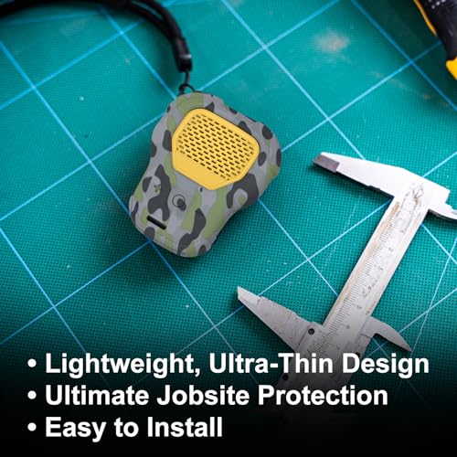 CYBERGUYS Silicone Case for DEWALT Wearable Bluetooth Speaker, Camo | Durable Shock-Proof Non-Slip Protective Cover for DEWALT Mini Speaker, Lanyard, Small Lightweight, Easy-to-Install Sleeve - color: Urban Jungle Camo