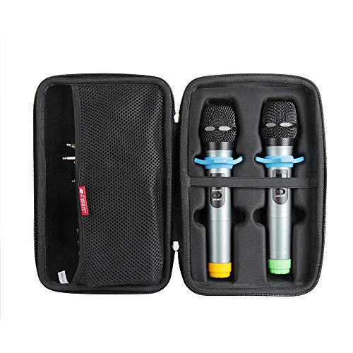 Hermitshell Hard Travel Case for Fifine UHF Dual Channel Wireless Handheld Microphone System-K036