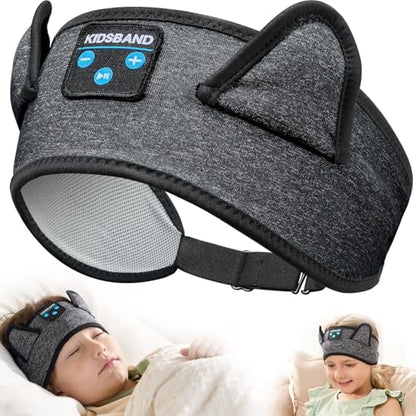 Kids Headphones, Bluetooth Headphones Adjustable Headband for Kids, Wireless and Wired Playback 3.5 MM Jack for School, Kids Headset for Girls Boys, Kindle Tablet Cellphones Airplane Travel Sleep - color: DarkGrey