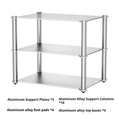 Desktop HiFi Audio Rack Modular Isolation Stand for DAC Amp, 3-Tier | Aluminum Alloy Hi-Fi Audio Rack, Full Metal, Audio Component Shelf With Shock Absorption Feet Three-Layer(293 x 200 x 244mm) - size: Three-Layer(293 x 200 x 244mm)