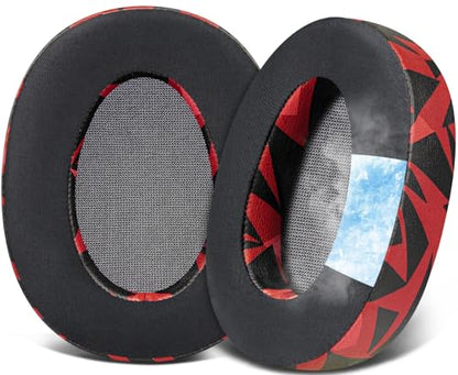 SOULWIT Cooling Gel Replacement Earpads Cushions for Sony WH-H900N (h.Ear on 2) & MDR 100ABN (h.Ear on) Noise Canceling Over-Ear Headphones, Ear Pads with Noise Isolation Foam - Red Storm - color: Cooling Gel - Red Storm