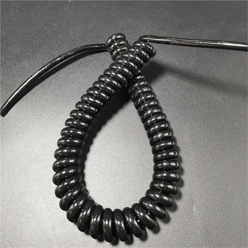 1pcs 8Core Spring Spiral Shielded Cable - 0.3sqmm Telescopic Wire (1 to 15m) - Durable & Flexible Coiled Extension Cord(Stretch 14Meters) - size: Stretch 14Meters