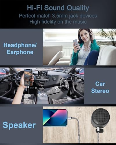 2Pack iPhone headphone Adapter, Lightning to 3.5mm Headphone Jack Adapter | [Apple MFi Certified] Lightning to Aux Adapter, iPhone Aux Adapter Dongle for iPhone 14 13 12 11 Pro Max Plus Mini XR XS 8 - color: 2*White, Black