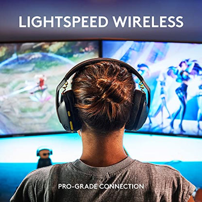 Logitech G435 Lightspeed Wireless Gaming Headset - Black | Lightweight over-ear headphones, built-in mics, 18h battery, Dolby Atmos, PC, PS4, PS5, Nintendo Switch/Switch 2, Mobile