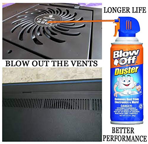Compressed Air Duster Can MAX Professional Cleaner 1111 Blow Off Non-Toxic 8oz. Stop The Build-up of Dust in Your Electronics, Clogging up The Cooling Fan. Pack of 4