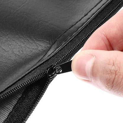 Toddmomy 4pcs Microphone Storage Bags PU Leather with Zipper for Travel