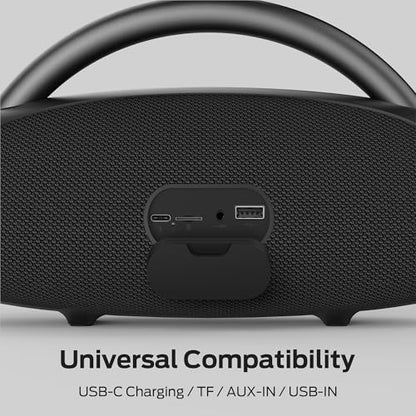 Monster Prism Pro Bluetooth Speaker, Portable Wireless Speaker, 60W True Wireless Stereo, 24H Playtime,TWS Pairing, Bluetooth 6.0, RGB Lights, AUX,USB & TF-Card Input, for Outdoors/Beach/Travel