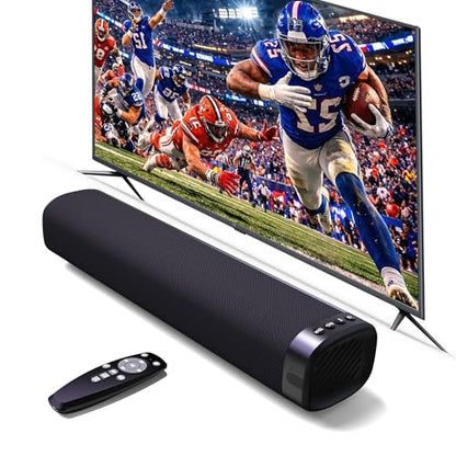Sound Bar for Smart TV, Sound Bar, Bluetooth Sound bar, with Optical/AUX/HD ARC, Surround Sound Speakers, Surround Sound System for TV/PC/Gaming/Projectors, Wall Mountable PC Soundbar - color: Black