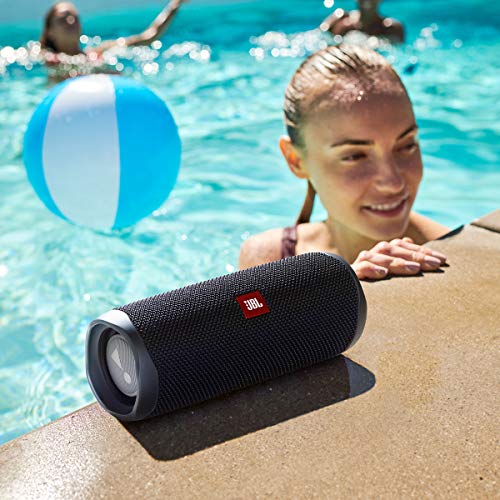 JBL Flip 5 Waterproof Portable Bluetooth Speaker - Black (Renewed) - color: black