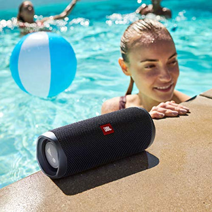 JBL Flip 5 Waterproof Portable Bluetooth Speaker - Black (Renewed) - color: black