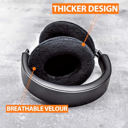 TRANSTEK Earpads Compatible with QC QuietComfort Ultra Headphones I Breathable Softer Velour, Thicker QC Replacement Ear Cushions (Velour)