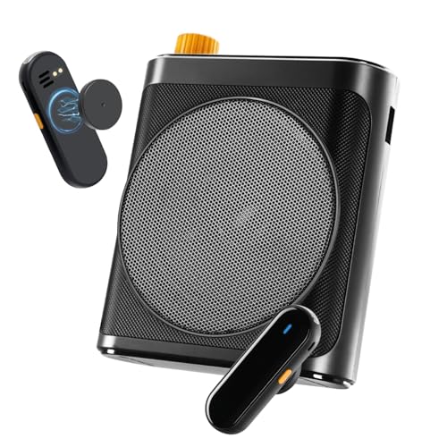 Tearstone Voice Amplifier for Teachers with Bluetooth, Dual Magnetic Mics | Portable Rechargeable Speaker with Clip-On Lapel Microphones for Classroom, Tour Guide, Public Speaking, Training (Black) - color: BLACK-M29-US