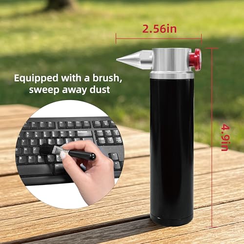 CO2 Can Air Duster Spray with 5x16g 3/8-24UNF Thread CO2 Cartridges | Non-toxic,residue-free,with powerful airflow,suitable for sensitive items such as optical components and electronic devices