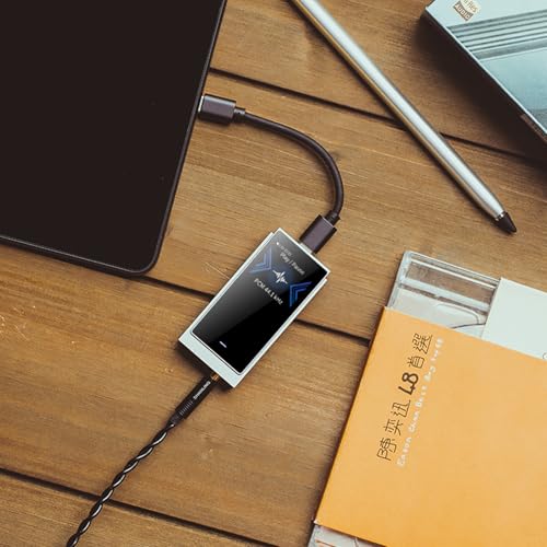 SHANLING USB DAC UA6 Portable Headphone Amplifier, CS43131x4 DAC, 768kHz/32bit DSD512, 1.3IN Display, for Android/iOS/Mac/Windows, 3.5/4.4mm/SPDIF Output, Up to 361mW@32Ω Output (Grey) - color: Grey