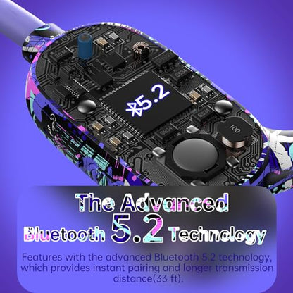 Mehomeli Kids Headphones, Bluetooth 5.2 Air Conduction Open Ear Headphones, 85dB Volume Limiting, Stereo Sound with Mic, IPX5 Waterproof, 20H Playtime, Perfect for School and Outdoor-Deep Blue - color: Deep Blue