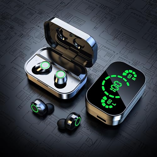 TWS True Wireless Earbuds Bluetooth In-Ear Headphones Waterproof Blue Tooth Ear Buds Wireless Earphones for iPhone Android Phones Invisible Mini Small Earbuds Wireless Bluetooth for Small Ear Canal