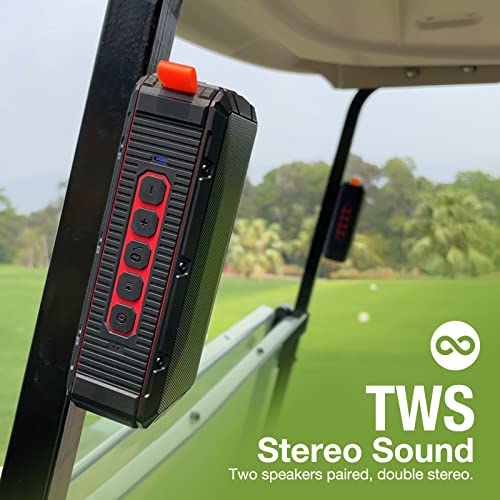 Pro Portable Magnetic Bluetooth Golf Speaker Wireless Waterproof IPX6/Shockproof 3rd Generation Magnetic Golf Speakers for Golf Cart 24Hour Battery Golf Accessories Golf Gifts(TWS & SD Card function) - style: TWS & SD Card function