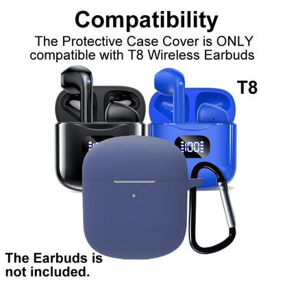 Silicon Case Cover Compatible with KTGEE T8 True Wireless Earbuds, P20ICSBU - color: Blue