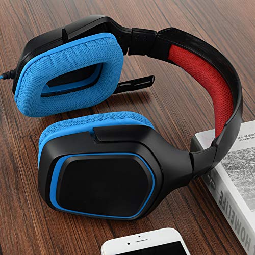 Geekria Mesh Fabric Headband Pad Compatible with Logitech G430, G930, F450 Headphones, Replacement Band Repair Part (Red). - color: Red