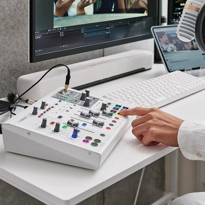 Yamaha AG08 White 8-Channel USB-C Audio Interface and Live Streaming Mixer | with DSP Effects, Cubase AI & WaveLab Cast - color: White, style: AG08