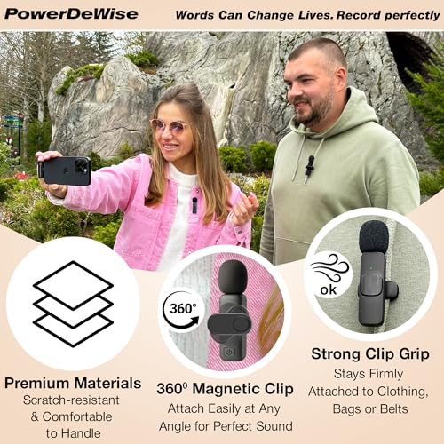Magnetic Clip for Wireless Lavalier Microphone – 360° Strong Mic Magnet Mount for Mini Mic Pro, MAYBESTA, Bulatry, PQRQP – Invisible Hands-Free Mic Holder for Shirt, Jacket, Collar
