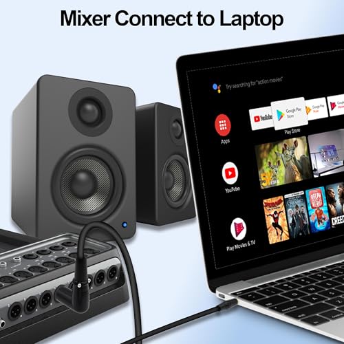 3.5mm TRS to XLR Male Balanced Audio Cable Adapter 1M | Right Angle XLR Male to 1/8 inch Male,HiFi Stereo Speaker Cord,for Smartphone Laptop Mixer Speake - style: male to female