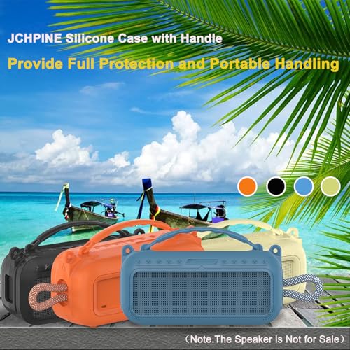 JCHPINE Silicone Cover Case for Bose SoundLink Plus Portable Speaker | Protective Soft Silicone Case with Carrying Handle and Shoulder Strap (Citrus Yellow) - color: Citrus Yellow Case