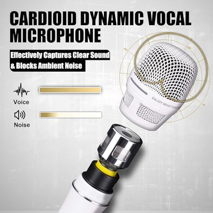 Professional Vocal Microphone for Singing, XLR Dynamic Wired Mic - color: A-White