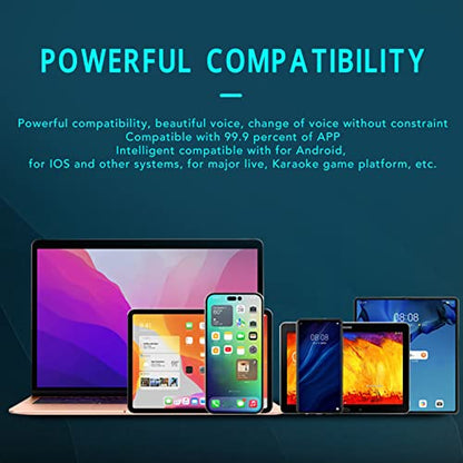 Mini Sound Changer Voice Changer, 1 Click Voice Beauty Live Sound Changer with Professional K Song Mode, Live Sound Changer for Android OS Live Streaming Karaoke