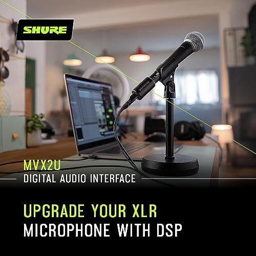 Shure SM7B + Shure MVX2U Bundle, Studio Vocal Recording Microphone with XLR to USB Connectivity