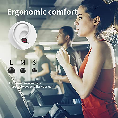 Ture Wireless Earbuds Gaming Bluetooth Earbud Touch Control in-Ear Headphones with Charging Case Noise Reduction 36H Playtime Kids Earphones,No Delay Sports Earbuds - color: Black