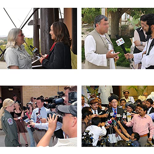 Custom Microphone Logo Live Equipment Box Cube Triangle Interview Box Karaoke mic Flags (red Triangle) - color: red triangle