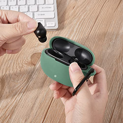 AIRSPO Silicone Case Compatible with Beats Studio Buds Case 2021 Soft Protective Cover for Beats Wireless Earbuds with Keychain (Cactus Green) - color: Cactus Green