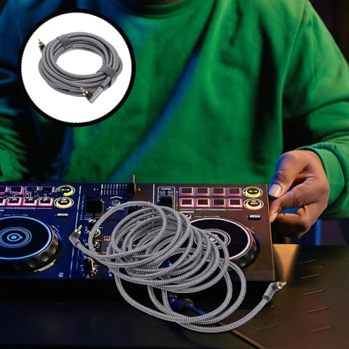 5m Digital Coaxial Audio Cable with Braided Jacket, Dual Cords for Amplifier and Home Theater, Television Accessories Compatible with Subwoofers and HDTV Systems