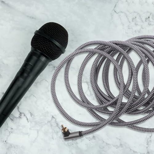 VANZACK 5m Digital Coaxial Audio Cable with Braided Dual Shielded Cord and Gold-Plated Connectors for Subwoofers and Home Theater Systems