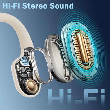 Liquid Silicone Swimming Headphones-Bone Conduction Headphones, IP68 Waterproof Underwater Earphones, LiteSurge Bluetooth Soft/Skin Open Ear Swim Earbuds with 32 GB MP3 Memory for Sport-Skin-tone - color: Skin-tone