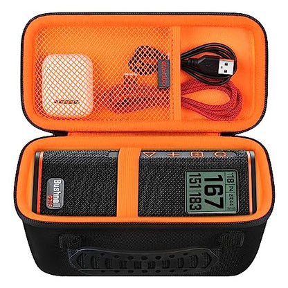 GPS Speaker Hard Carrying Case for Bushnell Golf Wingman View Golf Speaker | Bushnell Wingman GPS Golf Speaker Travel Protective Bag Storage Holder, Extra Mesh Pocket Fits Charging Cable Remote, Black - color: Black