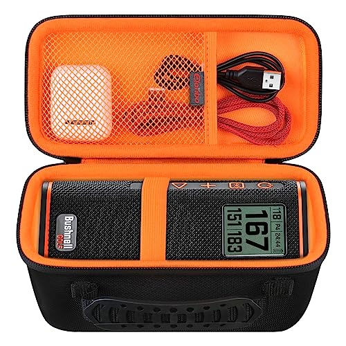 GPS Speaker Hard Carrying Case for Bushnell Golf Wingman View Golf Speaker | Bushnell Wingman GPS Golf Speaker Travel Protective Bag Storage Holder, Extra Mesh Pocket Fits Charging Cable Remote, Black - color: Black