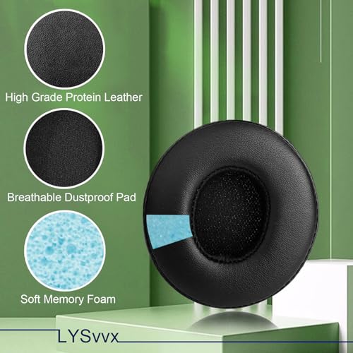 Solo 3 Ear Pads - Replacement Earpads for Beats Solo 2 & Solo 3 Wireless Headphones (Black) - color: Black
