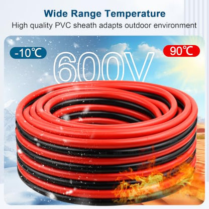 4 Gauge Wire - 30FT 4AWG 2 Conductors Copper Wire Battery Cable Oxygen Free Copper Wire for Solar Panel, Automotive, Trailer, RV and Speaker (4 Gauge 30feet) - size: 30 FT, style: 4 AWG