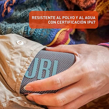 JBL Go 3 - Portable Bluetooth Speaker, Built-in Battery, Waterproof and Dustproof, Bonus Keychain LED Included - Gray - color: Gray