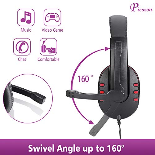 Picozon USB Gaming Headset Headphone with Microphone for PS4, PS5, Multi-Device Gaming