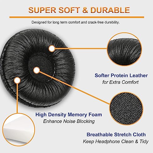 Ear Cushions for Sony JBL Headphone Replacement Ear Pads 70MM (2 Pack) | Work for Sony MDR-ZX110 ZX110NC ZX100 WH-CH500 CH520 CH510 V150 V250 V200 JBL Tune 510BT 500BT 450BT 660NC 600BTNC Headsets
