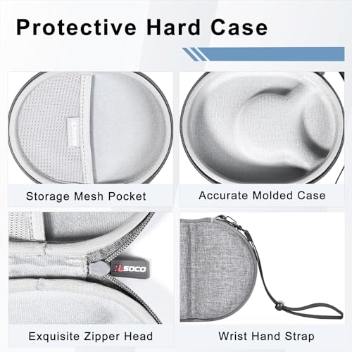 RLSOCO Carrying Case for SHOKZ New OpenRun Pro 2 Mini/OpenRun Mini/OpenRun ProMini Open-Ear Bone Conduction Sport Headphones (Case Only)
