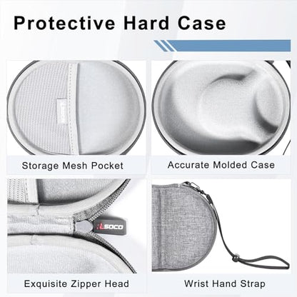 RLSOCO Carrying Case for SHOKZ New OpenRun Pro 2 Mini/OpenRun Mini/OpenRun ProMini Open-Ear Bone Conduction Sport Headphones (Case Only)