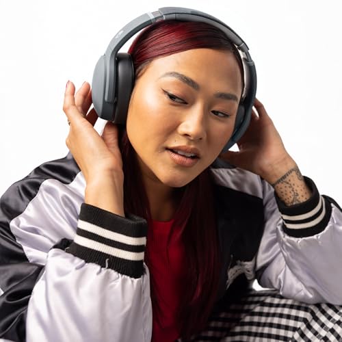 Skullcandy Crusher Evo Wireless Multi-Sensory Bass Headphones - Chill Grey | Bluetooth, Noise Isolating Over-Ear Fit, 40 Hours Battery, Microphone, Working Out, Gym, Travel, Studying, Music - color: Chill Grey