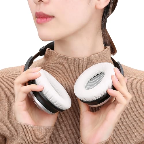 Earpads Ear Cushions Fit for Bose QuietComfort 35 QC35 QC35ii QC45 QC25 QC15 Headphones with Memory Foam& Protein Leather (White) - color: QC35 White