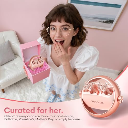 PAXA 3 in 1 Ctbuds Stylish Jewelry-Style Clip on Open Ear Headphones Wireless Earbuds, Instant Earring Mode, Ultra-Long 140H Play, Bluetooth 6.0, All-Day Wear for Work Fitness Daily Use, Rose Gold - color: H-Rose Gold-Gold Butterfly Earring