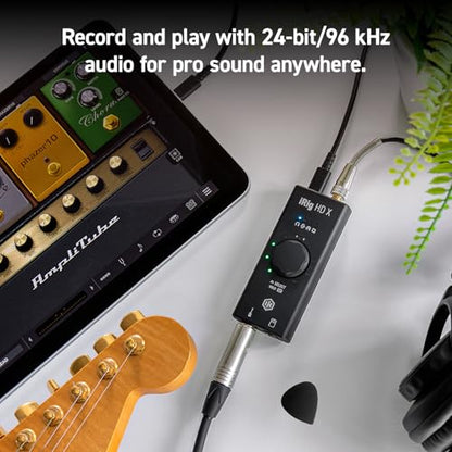 IK Multimedia iRig HD X Guitar Audio Interface - 96 kHz Music Recording, 24-bit, For iPhone, iPad, Mac, iOS, And PC With Lightning Cable, USB-C, Guitar Accessories, Recording Studio Equipment - size: iRig HD X
